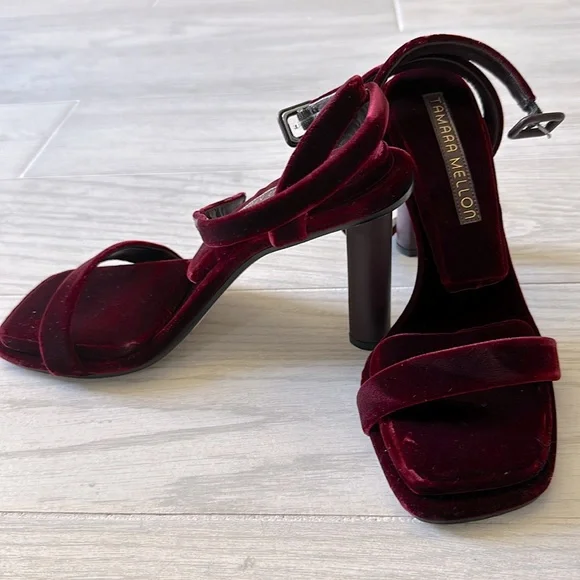 Tamara Mellon pillow top heels in Burgundy. Size-36. Never worn. No Box. - Picture 1 of 3